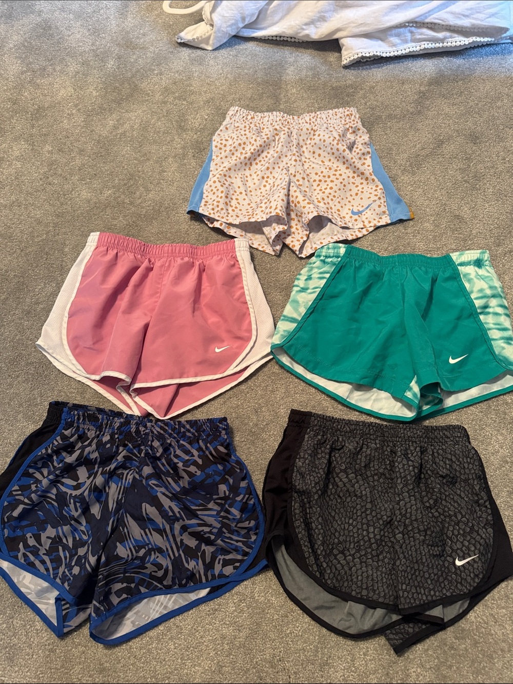 Nike Girl’s Assorted Running Shorts - Pink, Teal, Blue, Black, Beige